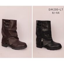Bottines avec revers à zip et deux boucles réglables grande taille 41-44