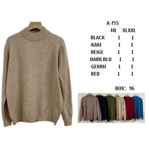 Pull femme col montant en maille douce