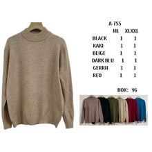 Pull femme col montant en maille douce