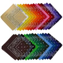 Bandana foulard 100% Coton qualité premium imprimé paisley couleur au choix