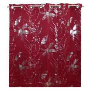 Grossiste de rideau occultant fleuri avec œillets 140 x 260 cm rouge ... Grossiste de rideau occultant fleuri avec œillets 140 x 260 cm rouge ...