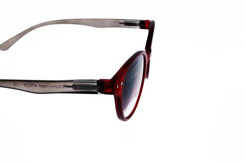 Coco - Lunettes de soleil de lecture | Monture grise transparente et ronde, pour femmes, 100 Coco - Lunettes de soleil de lecture | Monture grise transparente et ronde, pour femmes, 100