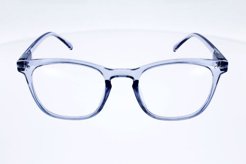 Lunettes de Lecture Victoria Capri Bleu translucide forme rectangulaire