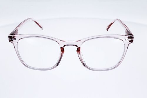Lunettes de Lecture Victoria Capri Rose translucide forme rectangulaire