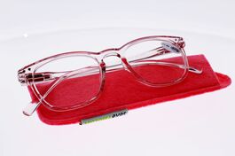 Lunettes de Lecture Victoria Capri Rose translucide forme rectangulaire