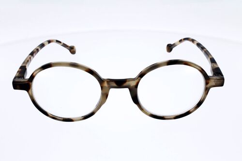 Lunettes de Lecture Victoria Como Beige Marron forme ronde