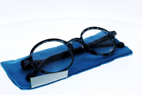 Lunettes de Lecture Victoria Como Bleu Gris forme ronde