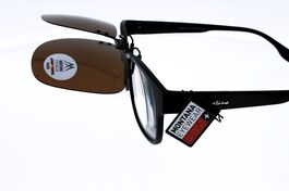 CLIP MONTANA C7b  Sur-lunettes marron polarisé relevable