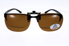 CLIP MONTANA C7b  Sur-lunettes marron polarisé relevable