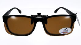 CLIP MONTANA C8b  Sur-lunettes marron polarisé relevable