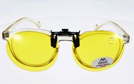 CLIP MONTANA C10C Sur-lunettes Jaune Ronde polarisé universel et relevable