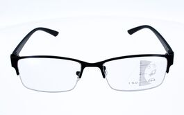 Lunettes de lecture loupe Demi monture VISION CLUB PETER Gris Métal , Verres dégressifs & Photochromiques