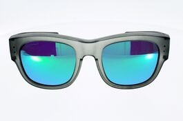 SUR-LUNETTES Montana FO7B, gris, verre vert polarisé