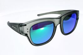 SUR-LUNETTES Montana FO7B, gris, verre vert polarisé