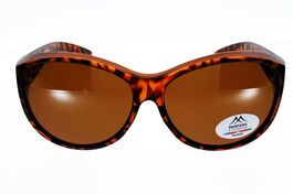 SUR-LUNETTES MONTANA FO8D, écaille, verre marron polarisé
