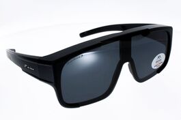 SUR-LUNETTES MONTANA FO9, noir, verre gris polarisé