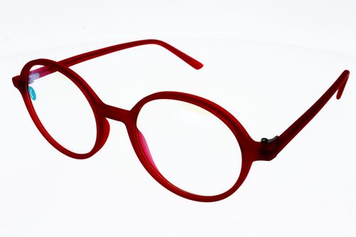 Lunettes Pour Ecrans Anti Lumiere Bleue Adulte Mixte Oblue Taille L Rouge Ronde