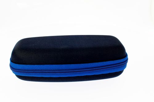 Etui rigide bleu avec Zip Montana TC1A, petit format, lunette