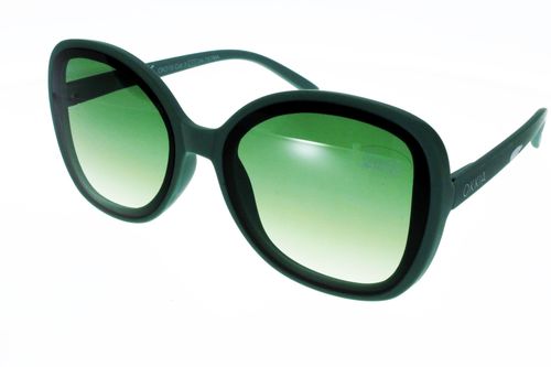 Lunettes de Soleil OKKIA Modèle 019 ANNA vert mat de forme rétro