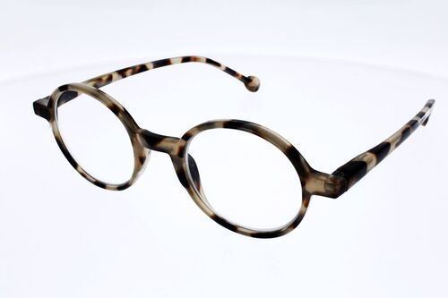 Lunettes de Lecture Victoria Como Beige Marron forme ronde