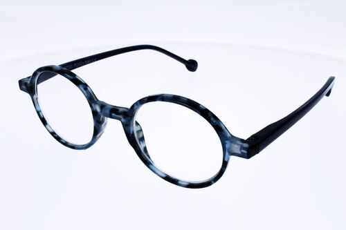 Lunettes de Lecture Victoria Como Bleu Gris forme ronde