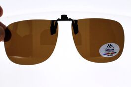 CLIP MONTANA C7b  Sur-lunettes marron polarisé relevable