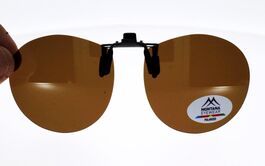 CLIP MONTANA C10B Sur-lunettes Marron Ronde polarisé universel et relevable