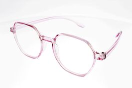 Lunettes de lecture Mixte LOUPE VISION CLUB OVERSIZE Rose translucide Ultra légère Seulement 19 g