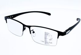 Lunettes de lecture loupe Demi monture VISION CLUB BOBY Gris Métal , Verres dégressifs & Photochromiques