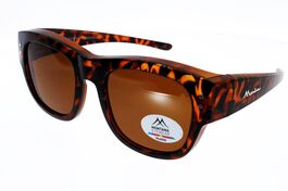 SUR-LUNETTES Montana FO7 D, écaille, verre marron polarisé