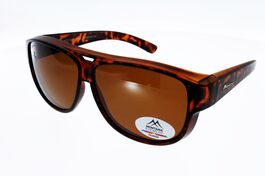 SUR-LUNETTES Montana FO6D, Ecaille, verre marron polarisé
