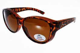 SUR-LUNETTES MONTANA FO8D, écaille, verre marron polarisé