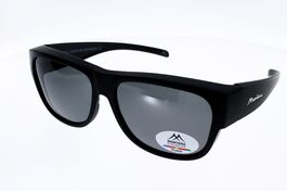 SUR-LUNETTES MONTANA FO10, noir, verre gris polarisé