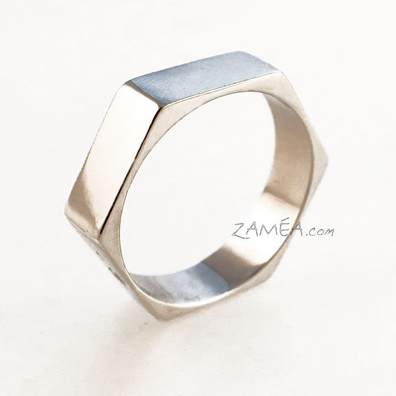 Bague homme argent écrou - COTE MECS