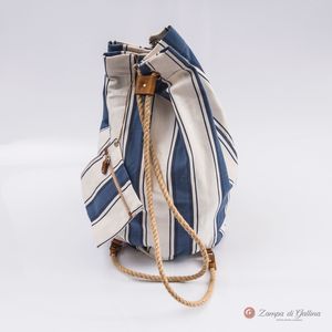 Sac marin Calabrese 1924 Vietri à rayures bleues